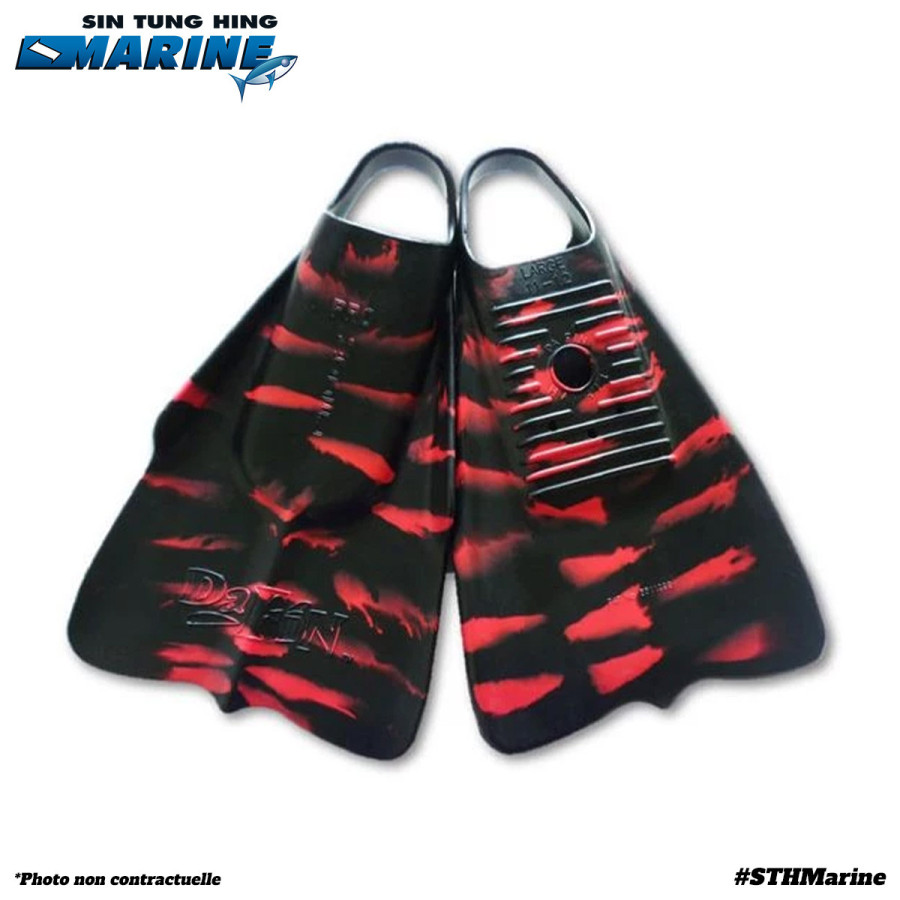 Palmes Bodyboard Zak Noyle | Noir & rouge | ML - DAFIN