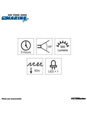 Lampe de plongée pour les explorations nocturnes et les sessions de chasses sou-marines.