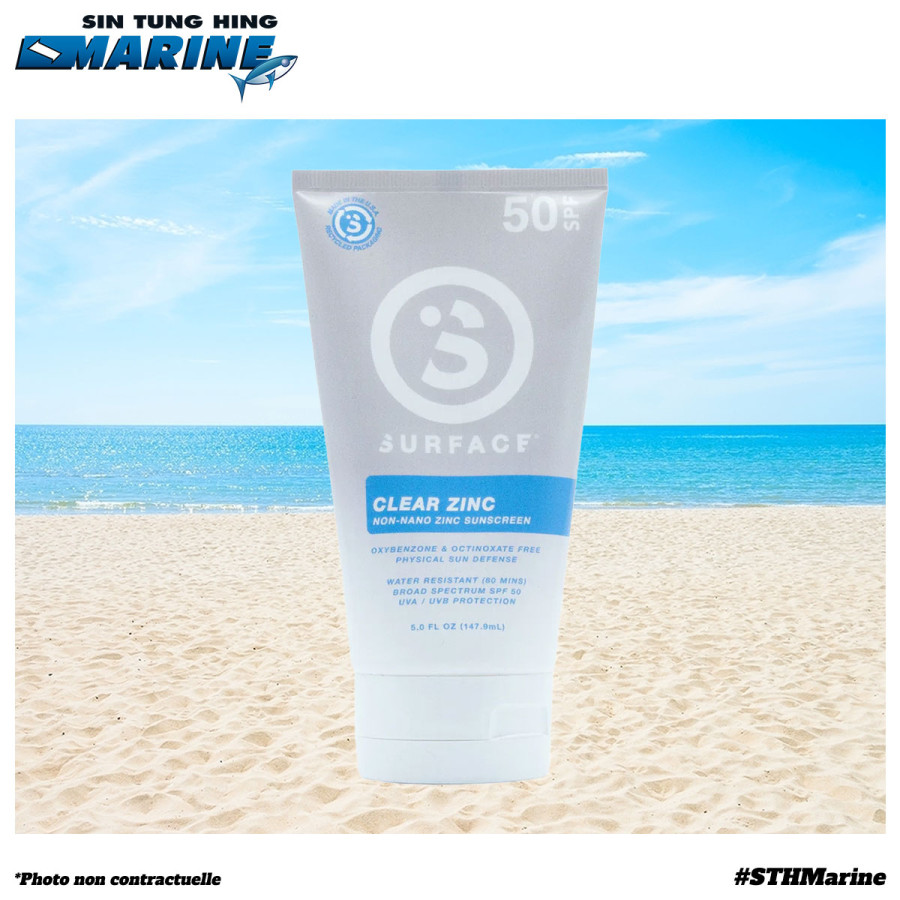 Crème solaire CLear Zinc | SPF 50 UVA/UVB | 5 oz | Hyppoallergénique - SURFACE