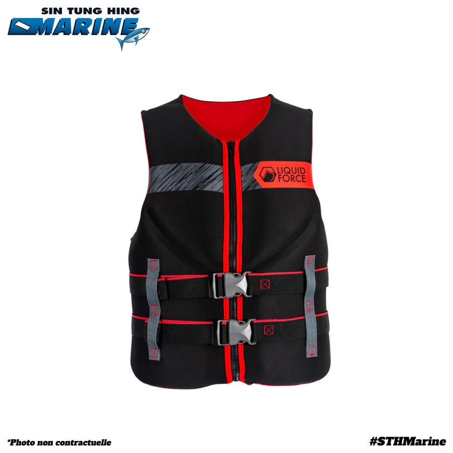 Gilet de sauvetage Classic Hinge CGA | Couleur noire/rouge | Taille L - LIQUID FORCE