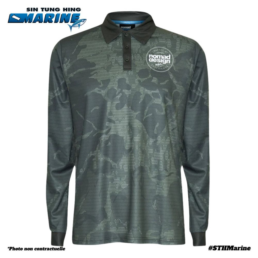 COLLARED FISHING SHIRT Khaki Camo - L