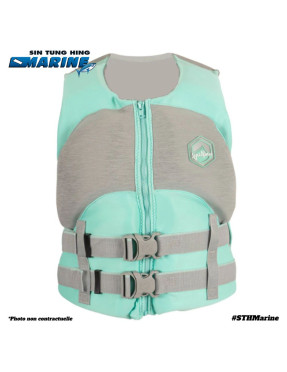 GILET LF HEARTBREAK CGA MD MINT/HEATHER