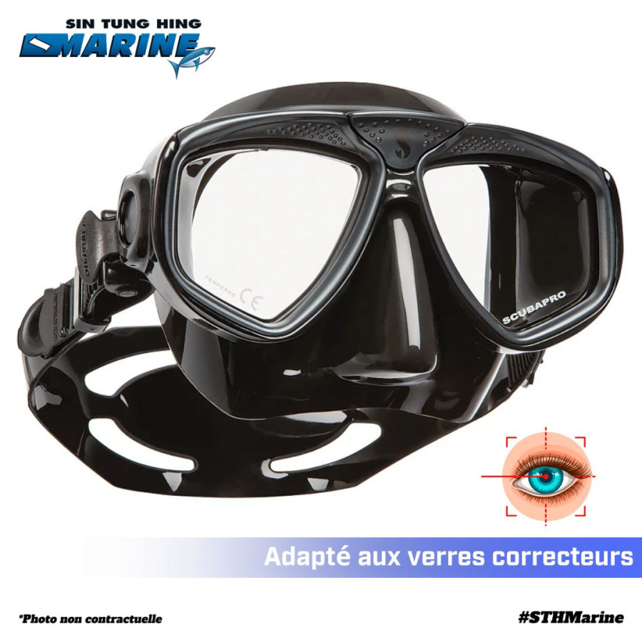 MASQUE ZOOM - Verres de correction - Scubapro - STH Marine Tahiti