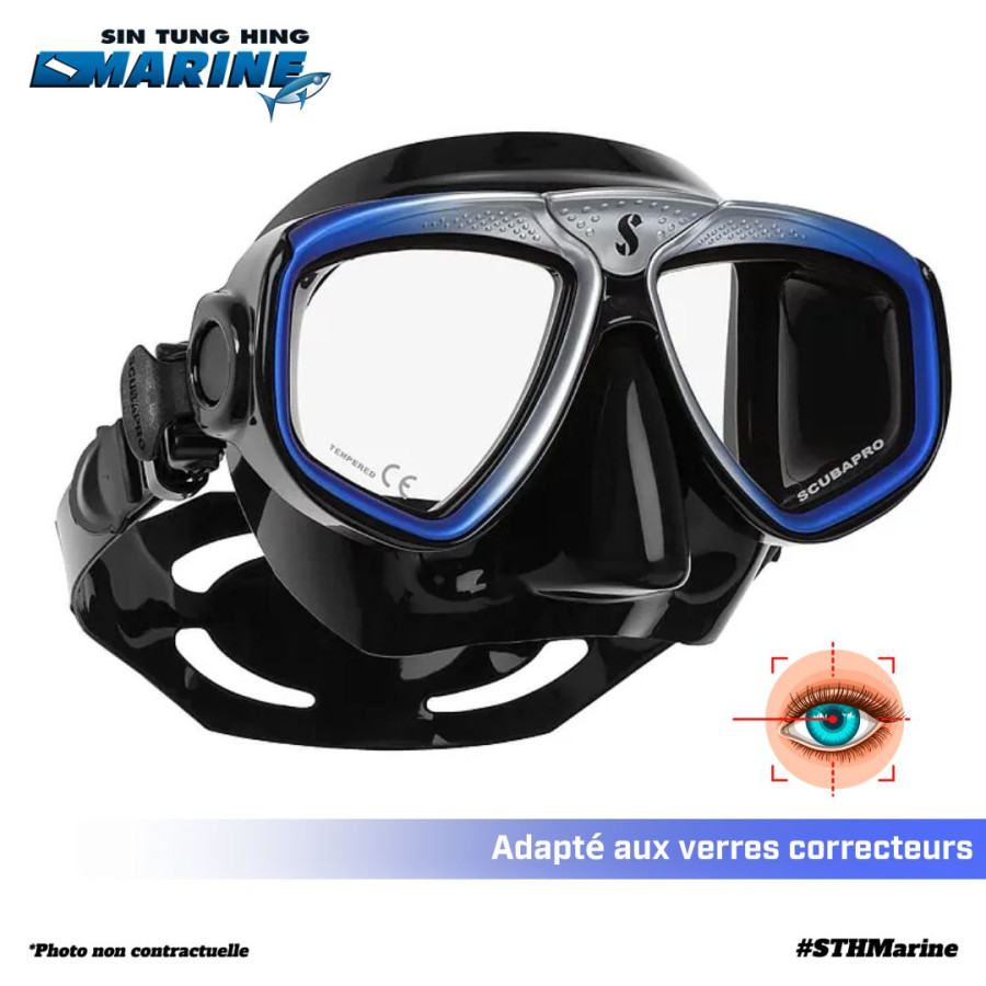 MASQUE ZOOM - Verres de correction - Scubapro - STH Marine Tahiti